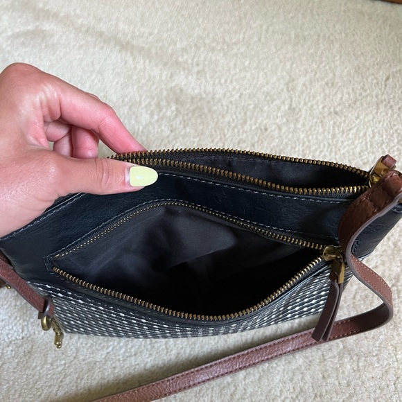 Fossil Black and Brown Crossbody Bag - Picture 8 of 9